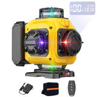 16 Lines 4D Laser Level Remote Control 4 Colors Beam 360° Horizontal ＆ Vertical Powerful Lines Laser Levels Power Display - details 8