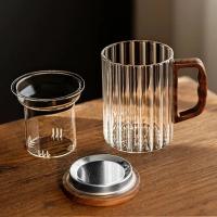 Taza De Té Vertical Con Separación De Vidrio Taza De Agua Para Oficina Personal Filtro De Café Con Tapa Para El Hogar - details 4