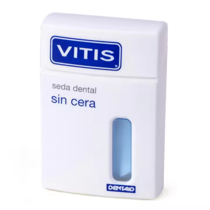 Vitis - Seda Dental sin Cera para limpieza interdental profunda, alta capacidad de arrastre del biofilm oral, previene caries y gingivitis, uso diario recomendado - 1