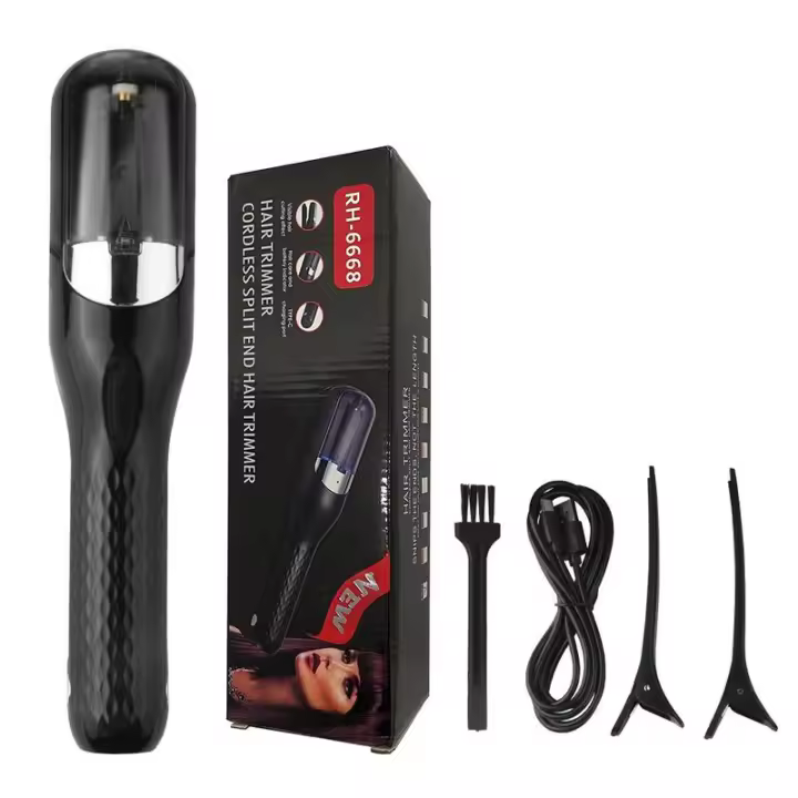 Cortadora de pelo Eléctrica automática, Control de Bordes de Cabello 2 en 1, multifuncional, type C, recargable, Cortadora de extremos Divididos, 1 Unidad - 1