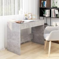 vidaXL Escritorio de madera contrachapada 101x50x76,5 cm en color Blanco/Gris hormigón/Gris sonoma y más | estructura resistente ideal para salón dormitorio o estudio - details 1