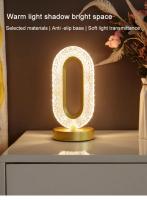 Lámpara De Mesa LED De Cristal Con Control Remoto Y Toque Iluminación De Dormitorio Decoración De Sala De Estar Luz De Escritorio Recargable Y Dimmer Sin Fin - details 6