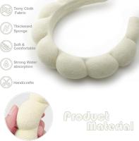 Diadema de Spa Para Mujer, Diadema de Esponja Limpiador facial, Diadema de tela de Rizo suave con diseño de nube para el cuidado de la piel y el maquillaje. - details 4