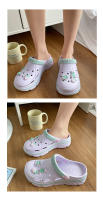Sandalias De Verano Para Mujer 2024 Con Suela Gruesa EVA Antideslizante DIY Holes Diseño Lindo Y Solido Sandalias Y Zapatillas De Playa - details 2