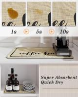 Alfombra De Café Super Absorbente Gran Tamaño Para Cocina Y Baño Alfombra De Secado Rápido Con Agujeros Para Drenaje Alfombrilla Para Grifo De Cocina Estilo Moderno Ecológico - details 1