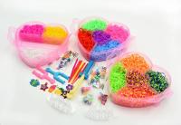 Set De Cajas De Corazones Para Hacer Pulseras Con Banda De Goma Elástica DIY Juguetes Artísticos Para Niños Cinta De Silicona Artesanía Infantil - details 8