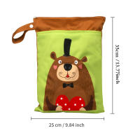 Bolsa Impermeable Para Pañales Babyshow 25x35cm Con Doble Cierre Y Manija Impresión Digital Bolsa Para Mamá Con Zippers Y Handle - details 4