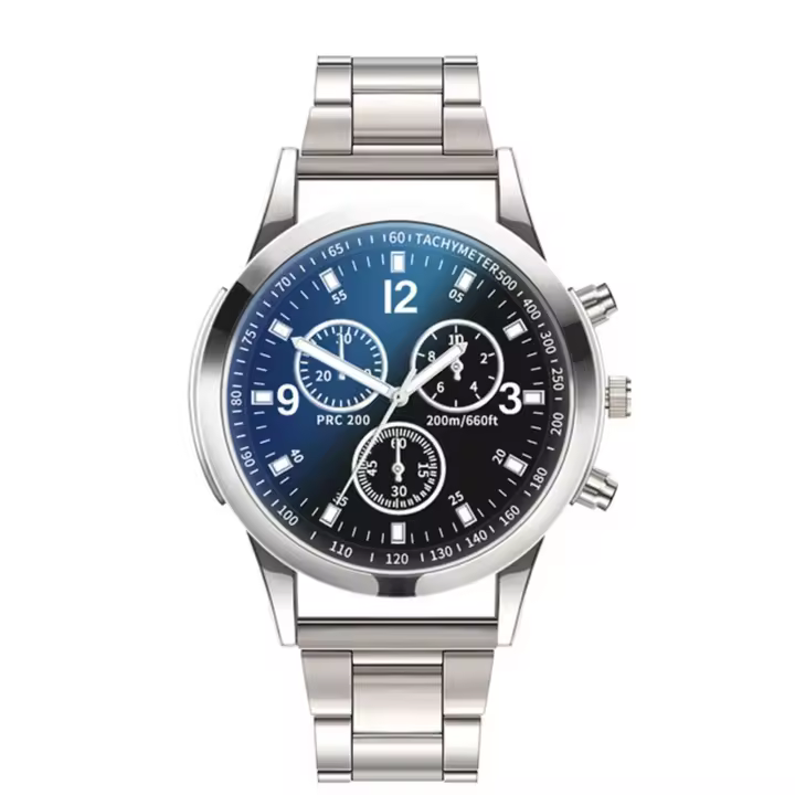 Reloj De Lujo De Cuarzo Con Dial De Acero Inoxidable Reloj Casual De Pulsera Resistentes Al Agua Y Choque Estilo Negocios - 1
