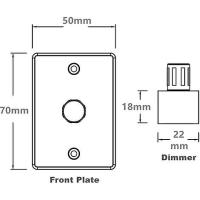 Regulador ajustable del amortiguador del interruptor 12V DC PWM del amortiguador del LED para el remolque Van del barco de Motorhome, para la luz de Dimmable LED, halógeno, incandescente, solo-color - details 1