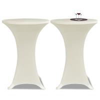 vidaXL 2x Fundas Manteles Ajustados de Mesa de Pie Alta de Fiesta 60 cm Color Antracita,  Crema,  Negro y mas - details 0