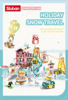 Bloques De Construcción Sluban Alps Ski Resort Con RV Y Casa De Agua Caliente Modelo Educativo DIY Para Niños Regalo De Cumpleaños - details 1