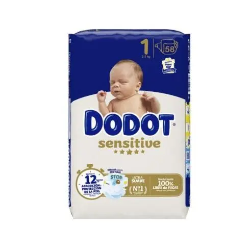 Pañales DODOT Sensitive talla 1 Recién nacido (de 2 a 5 kg) - 1