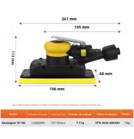 HIFESON 70x198mm Pneumática Sopladora Orbital 98A Máquina De Pulido Y Enchufe a Vacío Para Pulido De Coches Y Metal - details 3