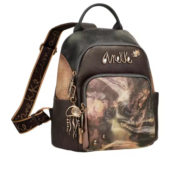 Mochila Land - Anekke Dreamverse - Mochila de mujer - Compartimento principal trasero como bolsillo antirrobo - Dos bolsillos frontales con cierre de cremallera - Asas anchas regulables - Tamaño grande - Ref. 39715-213 - Mide 28 x 29 x 14 cm - 1