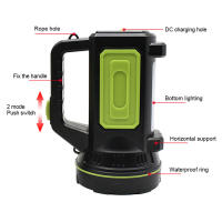 Linterna De Búsqueda LED Potente Recargable Con 2 Modos De Iluminación Torcha Eficiente Para Emergencias Senderismo Camping - details 9