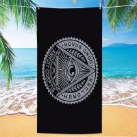 Toalla De Playa Microfibra Masonic Icons 1PC Toalla De Baño Súper Absorbente Secado Rápido Para Niños Y Adultos Unisex Toalla De Camping Piscina - details 11