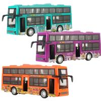 Autobús De Dos Pisos Para Niños Con Luz Y Música Juguete De Coche Con Motorización Abatible Puertas Modelo Inercial Regalo De Cumpleaños Para Chicos - details 1