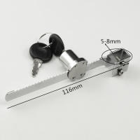 Cerradura De Herradura Para Puerta De Vidrio Deslizante Con 2 Llaves Adecuada Para Vidrio De 5-8mm Aleación De Zinc Armario Expositor - details 4