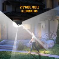 Lámpara De Pared Solar Con Sensor De Movimiento 100 LEDs 4 Lados Luz Exterior Impermeable Para Jardín Y Courtyard Moderno - details 2