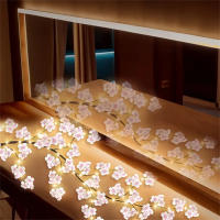 Arboleta De LED 96 Luces USB Con 8 Modos De Color Para Decoración De Habitaciones Boda Y Navidad Tema Cerezo En Flor - details 6