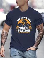 Camiseta Casual Para Hombre Geométrica Transpirable Y Duradera Estilo Chic Verano Confort Elástico Cuello Redondo - details 8