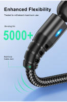 Cable Magnético USB Tipo C Rojo USLION 5A Carga Rápida 540 Grados Para Xiaomi Samsung POCO Cable De Carga USB C Rotativo - details 4