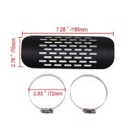 Protector De Calor Para Escape De Motocicleta Universal Cubierta De Hierro Metálico Negro/Plateado Adecuado Para Harley Honda Yamaha - details 10