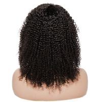 Pelucas De Cabello Brasileño Rizado Corto Con Franja Para Mujeres Peluca Mecánica De Cabello No Remy Tamaño Promedio Color Natural - details 3