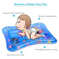 Tapete de agua para bebé, tapete de juego acuático sin BPA, juguetes para bebés de 3 a 6 a 9 meses, tapete inflable para el tiempo boca abajo, actividades divertidas para estimular el crecimiento de su bebé, juguete para niños Ocean - details 3