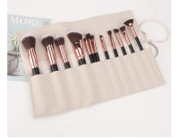 Organizador De Pinceles De Maquillaje Rollo Para Viaje Bolso De Cosméticos Para Mujeres Portátil Con Compartimentos Para Pinceles De Cejas - details 8