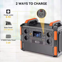 Flashfish F132 Estación de energía portátil de 1000W, generador solar de batería LiFePo4 de 1041.6Wh/327600mAh, toma de corriente alterna de 230V, 19 salidas, pantalla LED - details 0