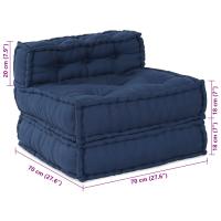 Pouffe modular vidaXL índigo 70x70x54 tela - details 7