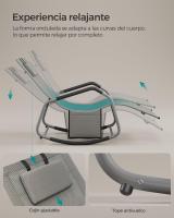 Mecedora Tumbona con Cojín Ajustable - Estructura de Acero, Tejido Transpirable, Incluye Dispositivo de Fijación y Bolsillo de Almacenamiento - details 2
