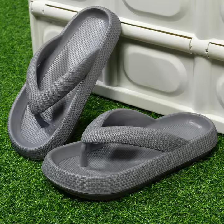 YRZL Sandalias De Playa Para Hombre Verano 2024 Zapatos De Tobillo EVA Talla Grande 47 Cuatro Pies Coupl Slippers Para Hombres - 1