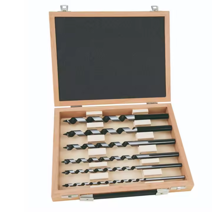 Alpen 21600006100 - Juego de brocas salomónicas (6 unidades, 6, 8, 10, 12, 14, 16 x 235 mm, hexagonal, estuche de madera) - 1