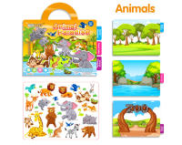 Juego De Rompecabezas Con Puzles De Princesa Y Animales Para Niños Juguetes Educativos Reutilizables Adhesivos Estáticos Regalo Para Fiesta De Cumpleaños - details 5