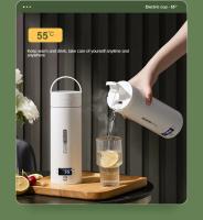 Hervidor Eléctrico Portátil De Té Y Café 110V/220V Termo Con Menú En Inglés Para Viajes Hervir Agua Y Stewable Acero Inoxidable Con Pantalla Digital Protección Anti-Dry Y Overheat - details 7
