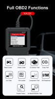 Lector De Códigos De Error Del Motor De Coche YA101 OBD2 Scanner Para 12V Herramienta De Diagnóstico Completo OBDII Funciones De Diagnóstico - details 1