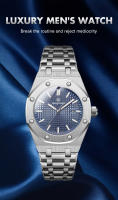 Reloj De Cuarzo Para Hombre PAAZOMU Lujo Cuadrado Resistente Al Agua Con Luminiscencia Fecha Acero Inoxidable Calendario Completo Estilo De Negocios - details 0