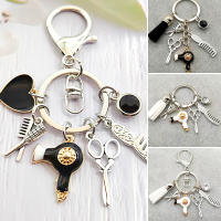 Llavero De Trenzado Con Trenzado Moda Regalo Encanto Joyería Retro Mini Peinado Cepillo Secador De Pelo Llavero DIY Manual - details 1