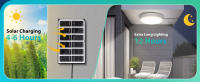Aigostar Luz Solar Exterior con Sensor 35W Plafón LED Techo Solar Interior con Caja de Almacenamiento de Energía, Mando a Distancia, IP65 Impermeable, Cable de 8m, Ajustable 6500K - details 1