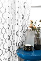 2 Piezas De Cortinas Sheer Con Patrón Geométrico Para Decoración De Sala De Estar Y Dormitorio Material De Poliéster 100% - details 7