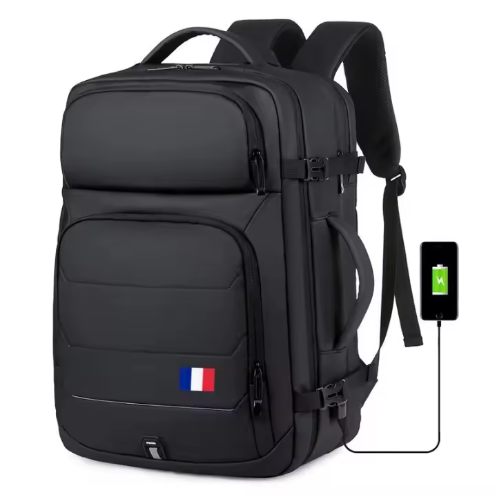 Mochipa Expansible de 40L con Puerto de Carga USB Bolsa de Laptop Impermeable Diseño Sólido - 1