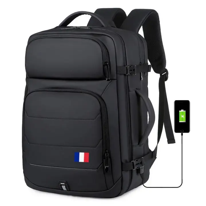 Mochipa Expansible de 40L con Puerto de Carga USB Bolsa de Laptop Impermeable Diseño Sólido - 1