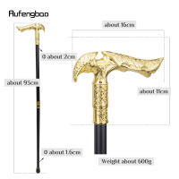 Bastón De Moda Elegante De 93cm Dorado Para Hombres Decorativo Y Práctico Con Punta De Goma Y Mango De Aleación De Aluminio - details 2