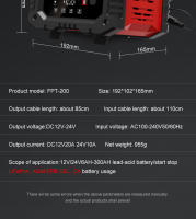 Cargador De Batería Automático Inteligente 12V/24V Para Coche Con Reparación De Pulso Adaptador De Carga Para Agm Gel Wet Lead Acid - details 25