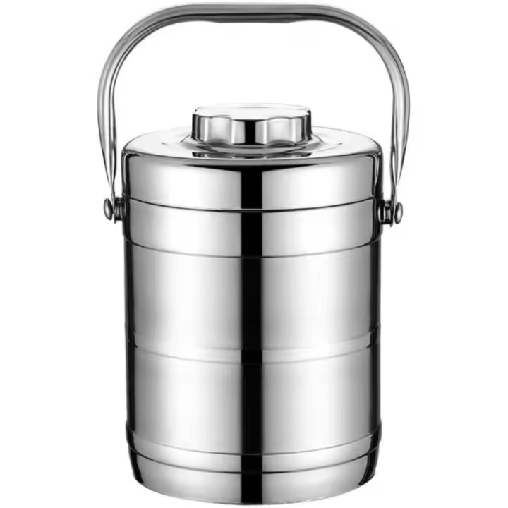 Shoppe house - Fiambrera de acero inoxidable apilable de 2 niveles, tarro de comida aislado, contenedores portátiles de almacenamiento de alimentos - 1