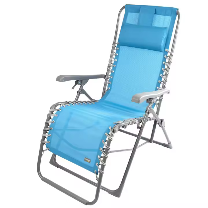 Tumbona Aktive textileno Azul 160 x 76 x 52 cm - 1