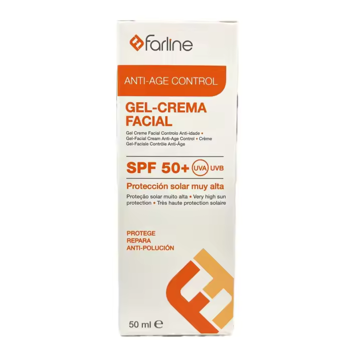 Farline Solar Gel-Crema Facial SPF 50+ Anti-Age Control 50ml - 1