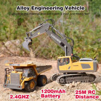 Coche Remoto Para Niños OLOEY Excavadora Y Camión Cargador Eléctrico Juguete De Construcción Regalo De Navidad Para Niños Mayores De 6 Años - details 2